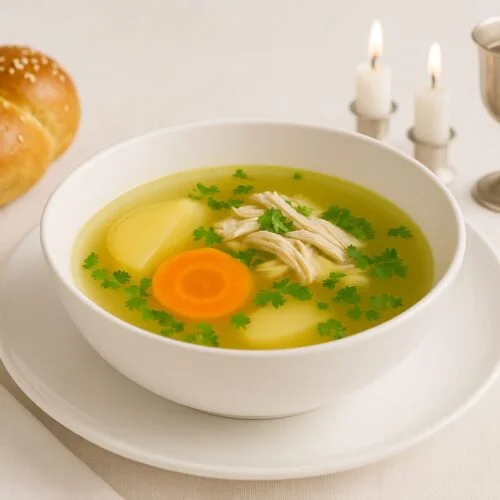 Sopa de pollo casera