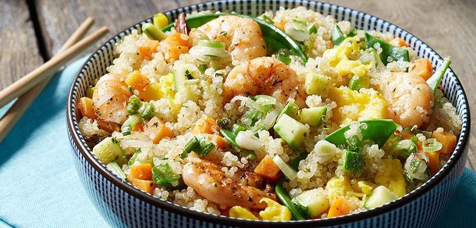 CREMOSO DE QUINOA Y CAMARONES