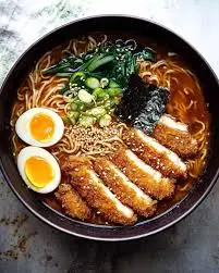 1/2 Spicy Miso Chicken Katsu Ramen 辛味噌チキンカツラーメン