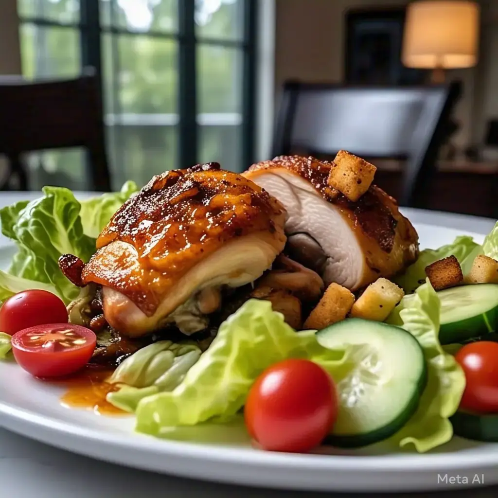 POLLO EN SALSA DE CHAMPIÑONES